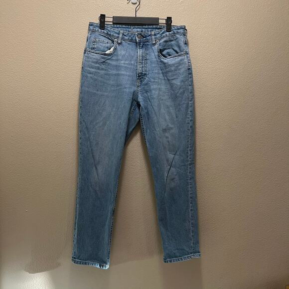 Everlane Mid Rise Light Wash Relaxed Fit Denim Skinny Leg Jeans Size 30 - Picture 3 of 7